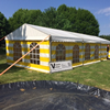 Aluhal tent 6 bij 12 meter (wit/geel) (UIT ASSORTIMENT)