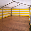 Aluhal tent 6 bij 16 meter (wit/geel)