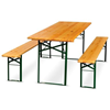 Biertafelset (tafel 50 x 220cm + 2 bankjes)  (oranje)