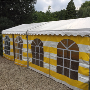Aluhal tent 4 bij 8 meter (UIT ASSORTIMENT)