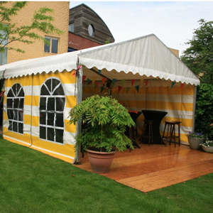 Aluhal tent 5 bij 16 meter (UIT ASSORTIMENT)