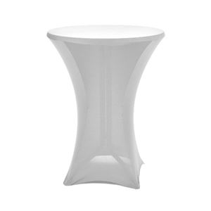 Statafel met stretchrok wit Statafel met stretchrok wit