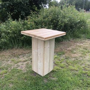 Steigerhouten Statafel - Bacchus Feestverhuur
