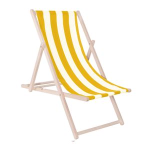 Strandstoel geel-wit gestreept - Bacchus Feestverhuur Strandstoel geel-wit gestreept - Bacchus Feestverhuur