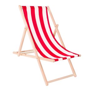 Strandstoel rood-wit gestreept - Bacchus Feestverhuur Strandstoel rood-wit gestreept - Bacchus Feestverhuur
