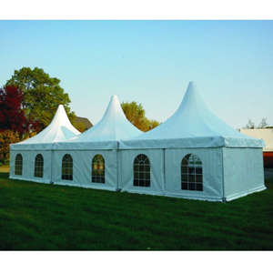 Pagodetent 5 bij 15  meter (3 stuks van 5 bij 5 m gekoppeld)