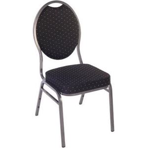 Stapelstoel gestoffeerd zwart Stapelstoel gestoffeerd zwart