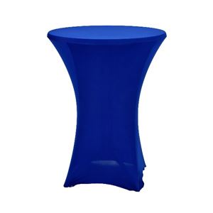 Statafel met stretchrok blauw Statafel met stretchrok blauw