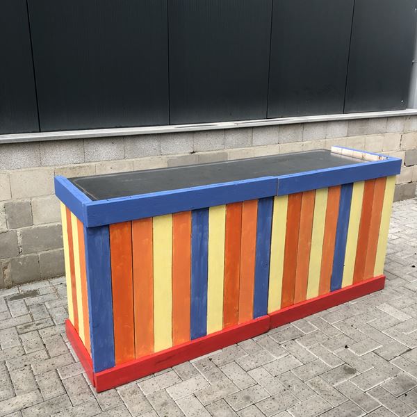 Caribean bar met rvs lekblad - Bacchus Feestverhuur Caribean bar met rvs lekblad - Bacchus Feestverhuur