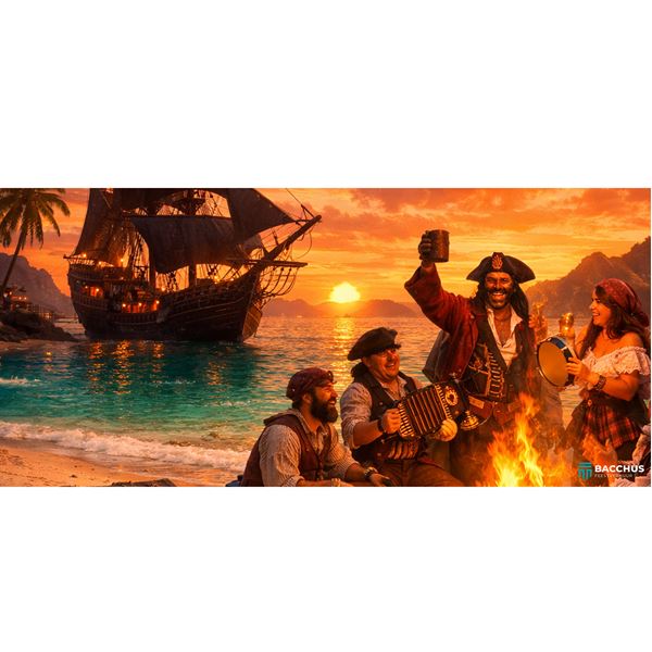 Decordoek Piratenschip - Bacchus Feestverhuur
