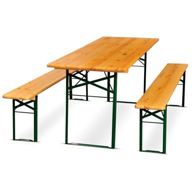 Biertafelset (tafel 70 x 220cm + 2 bankjes)